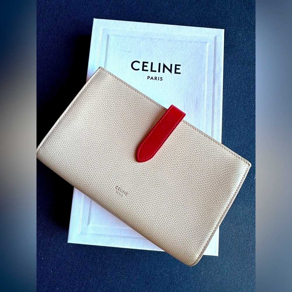 Celine Rare Cream and Red Wallet Like New Perfect Condition